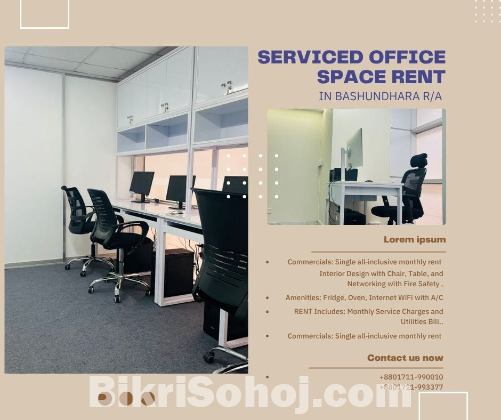 Fully Serviced Office Space Available in Bashundhara R/A